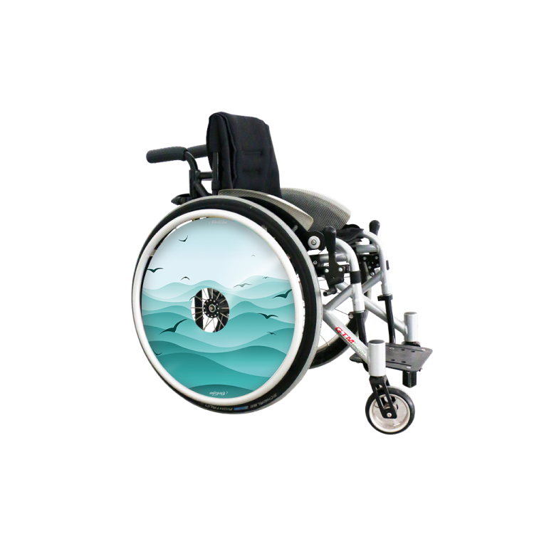 Speichenschutz Wellen und Möwen