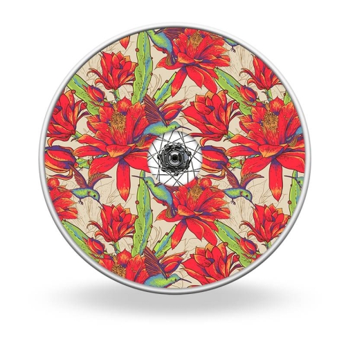 Speichenschutz Rote Blumen