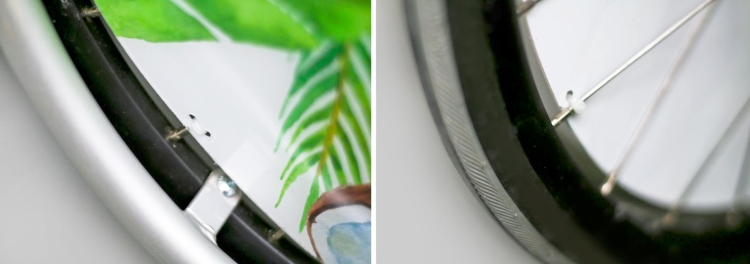 Montage des speichenschutzes mit kabelbindern